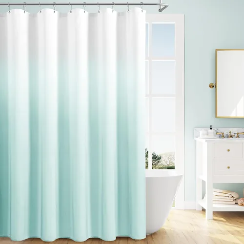 Miniatura 17 de Cortina de ducha para compartimento pequeño negra para hombres, 36 pulgadas de ancho, juego de cortinas de baño gris, cortinas geométricas estrechas