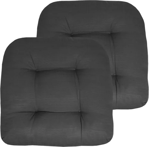 Miniatura 39 de Sweet Home Collection - Cojines para silla de patio al aire libre, cojines prémium con relleno grueso y cómodo de fibra, con tul, 19 x 19 pulgadas