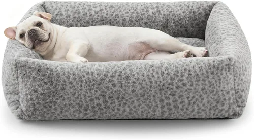 Miniatura 34 de JOEJOY Cama mediana para perros de tamaño mediano, cama ortopédica rectangular lavable para mascotas con funda de cremallera extraíble, bonita cama