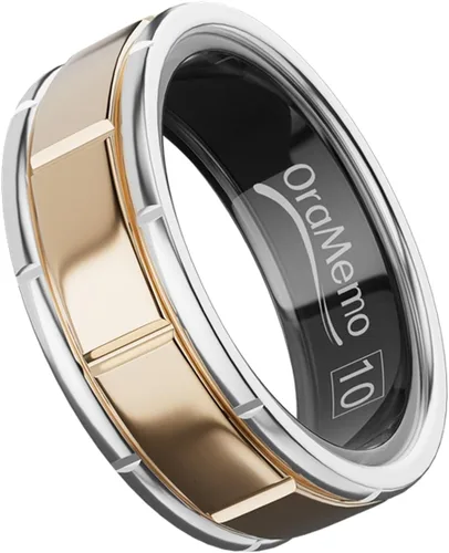 Miniatura 14 de Anillo inteligente 1.0 para hombres/mujeres, sin cuota de suscripción, 7-8 días de duración de la batería, HRV/monitoreo de estrés/pista de Negro