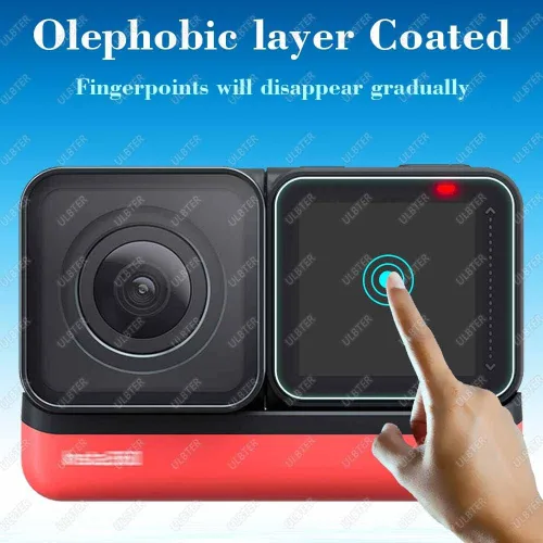 Miniatura 4 de ULBTER Protector de pantalla para Insta360 ONE RS/ONE R, 2 juegos de protectores de pantalla para LCD + lente gran angular 4K, cubierta de vidrio