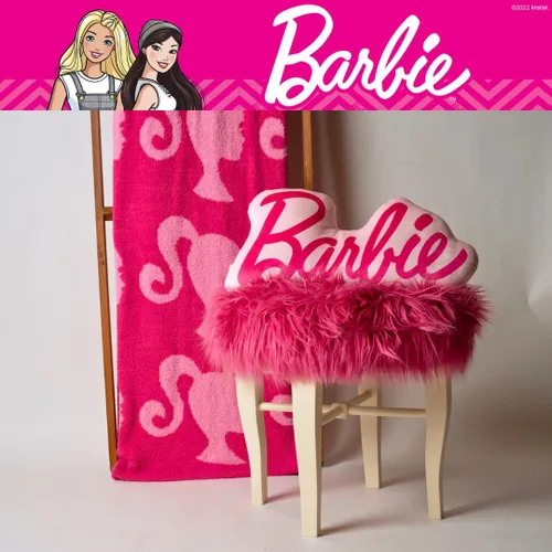 Miniatura 7 de Franco Collectibles Barbie - Ropa de cama para adultos, suave, acogedora, elegante, Dream Lux Intarsia, manta de punto, 50 x 60 pulgadas