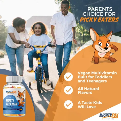 Miniatura 4 de Gomitas multivitamínicas para niños, sin OMG, sin gluten, veganas multivitamínicas con vitamina C, B3, B5, B6, B12, zinc, 100 unidades, 1 paquete
