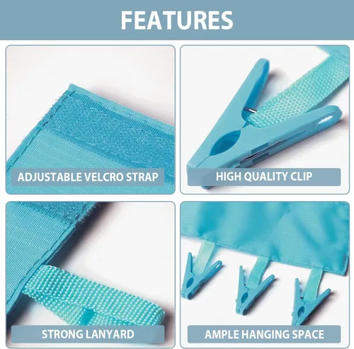 Miniatura 4 de TamBee Clips portátiles para colgar ropa de viaje, colgador de ropa de viaje, percha de secado de toallas, colgador de ropa plegable portátil