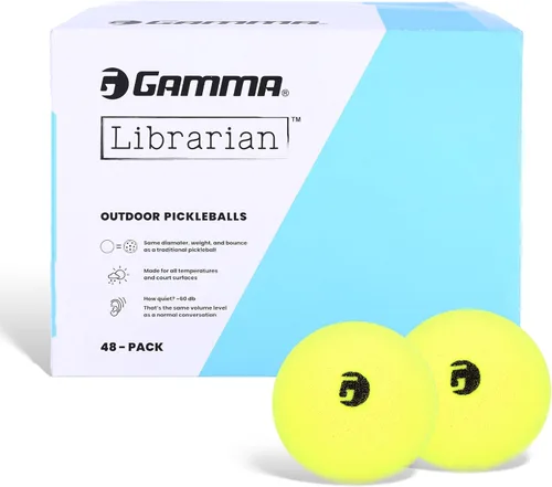 Miniatura 13 de Gamma Librarian Foam Quiet Pickleball Balls – Low-Noise Practice Balls with True Bounce on Any Surface – Foam Pickleballs Available in 48 Box, 3