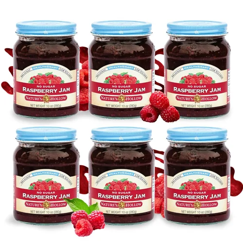 Miniatura 14 de Nature's Hollow Mermelada de arándanos: mermelada y conservas sin azúcar, baja en calorías, sin OMG, mermelada cetogénica, vegana, sin gluten y apta