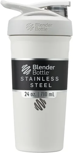 Miniatura 15 de BlenderBottle Sport - Botella aislada de acero inoxidable con batidor de alambre, 24 onzas, color bosque – Batidos de proteína e hidratación