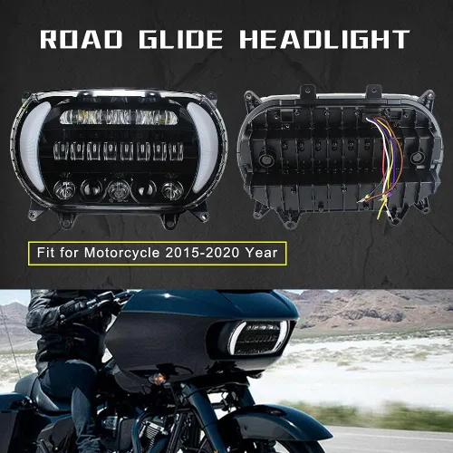 Miniatura 3 de Road Glide Faros LED con Intermitentes para Motocicletas, Luces Laterales de Circulación Diurna aptas para Motocicleta Road Glide 2015 2016 2017