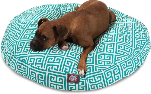 Miniatura 25 de Majestic Pet Products - Cama redonda pequeña para perros con rayas verticales negras para interiores y exteriores, con funda extraíble y lavable