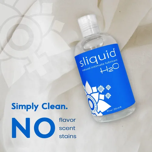 Miniatura 7 de Sliquid H2O + Sassy Variety - Paquete de 2 lubricantes a base de agua para mujeres, hombres y parejas, juego de lubricante personal, no mancha, sin