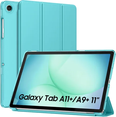 Miniatura 30 de MoKo Funda para Galaxy Tab A9+/A9 Plus de 11 pulgadas 2023, Funda Protectora Inteligente Delgada con Soporte y Carcasa Trasera Translúcida de PC