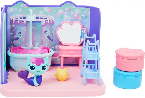 Miniatura 14 de La casa de muñecas de Gabby, set de juego de la sala de spa de MerCat, con figura de juguete de MerCat, juguetes sorpresa y muebles de la casa