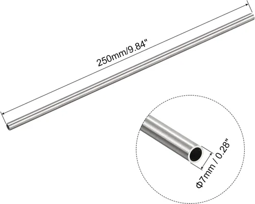 Miniatura 2 de uxcell Tubo capilar del acero inoxidable 304, tubería gruesa del metal de la longitud de la pared de 820.2 ft m del OD 23.0 ft m x 2.3 ft m