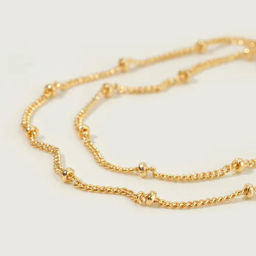 Miniatura 7 de MEVECCO Pulsera para mujer, chapada en oro de 14 quilates, cadena delicada, joyería simple, hecha a mano, minimalista para ella