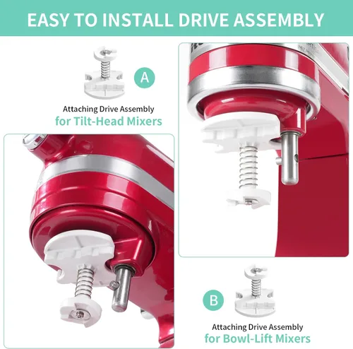Miniatura 4 de Accesorio para helado compatible con mezcladores KitchenAid de 4.5/5/6/7 cuartos de galón, hace 2 cuartos de helado, compatible con accesorio