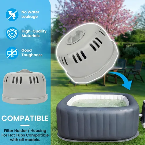 Miniatura 5 de P6653 P05343 54123 54112 - Soporte de cartucho de filtro de repuesto para bañera de hidromasaje, compatible con filtros tipo VI, soporte de cartucho