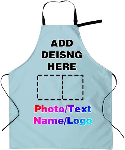 Miniatura 44 de Delantales personalizados para mujeres y hombres, delantal personalizado con logotipo de texto fotográfico, delantales de cocina personalizados
