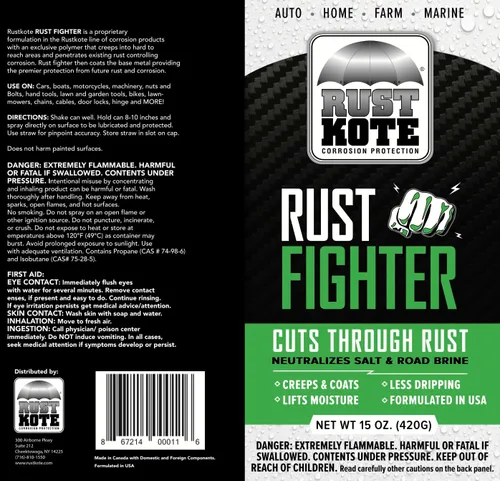 Miniatura 4 de RustKote - Aerosol Combatiente de Óxido, 15 oz, Protección contra la Corrosión, Neutralizador de Sal, Elimina la Humedad, Se Filtra y Recubre