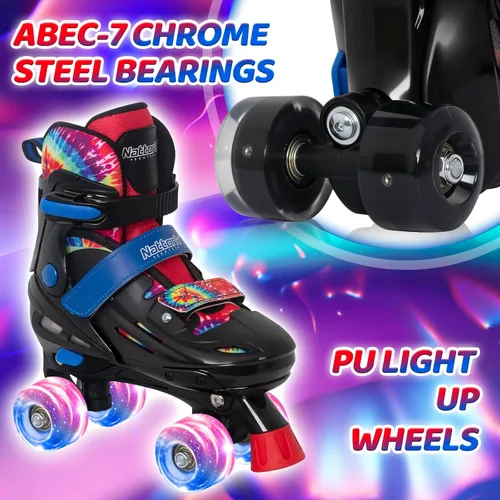 Miniatura 4 de Nattork Patines de Ruedas para Niños y Niñas, Patines Cuádruples de 4 Tallas Ajustables para Niños con Ruedas que se Iluminan - Maravilloso Regalo