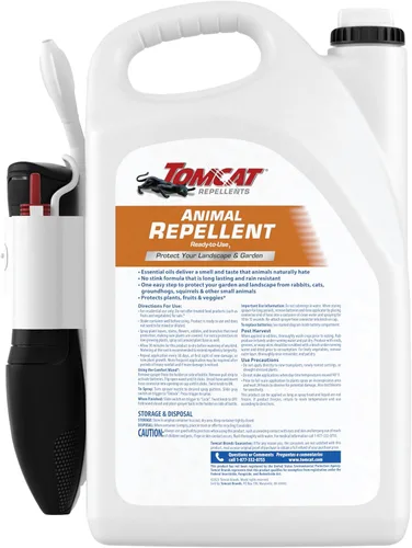 Miniatura 10 de Tomcat Repellents Repelente de Animales, Listo para Usar, Protege Paisajismos y Jardines, Contiene Aceites Esenciales, 1 Galón.