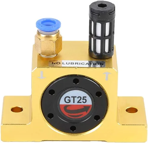 Miniatura 5 de G 1/8" vibradores industriales de la turbina, vibradores neumáticos silenciosos de la turbina para la tolva, vibrador industrial de oro GT-8