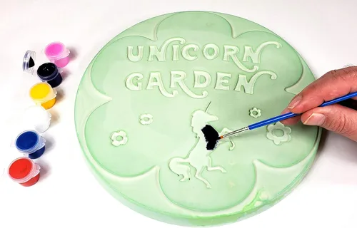 Miniatura 5 de Perfect craft Flower Garden - Kit de fundición y pintura personalizable con material de fundición perfecto Jardín de hadas