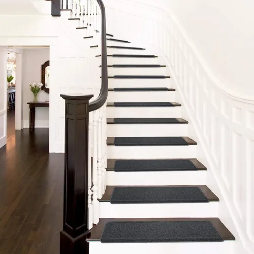 Miniatura 2 de PURE ERA Bullnose - Juego de peldaños de alfombra para escaleras sin cinta, antideslizantes, protectores de escaleras para interiores, alfombras