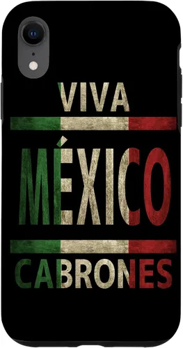 Miniatura 25 de Carcasa para iPhone 12 Pro Max Viva México Cabrones con bandera mexicana