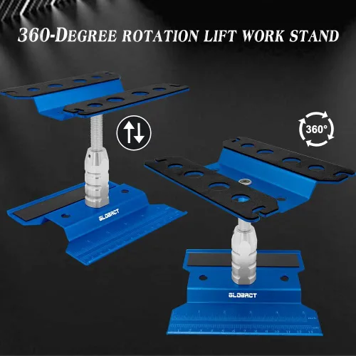Miniatura 4 de GLOBACT Juego de herramientas de reparación de soporte de trabajo de reparación de automóvil a control remoto, rotación de 360 grados y 521 piezas