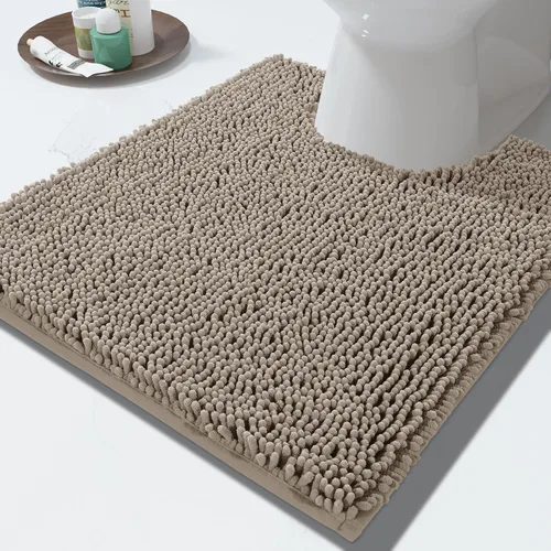 Miniatura 105 de Yimobra Alfombras lavables para baño, alfombra de baño de chenilla súper suave y absorbente para piso y alfombra, alfombra antideslizante de secado