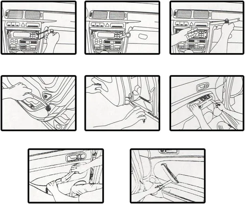 Miniatura 6 de 4 x Panel Interior Moldeo Recorte Abierto de la Herramienta del Panel del Panel de Remoción de Instalación Compatible con Coche Acura Dodge Cadillac