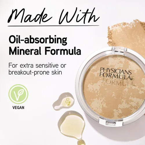 Miniatura 3 de Physicians Formula Mineral Wear Polvo facial sin talco, maquillaje mineral de cobertura ligera para pieles sensibles - Buff Beige