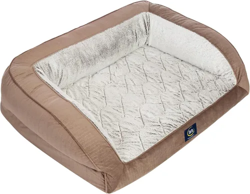 Miniatura 15 de Serta Cama ortopédica acolchada tipo sofá para perros - Marrón chocolate (Pequeño)