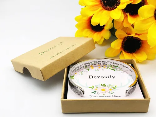 Miniatura 203 de Pulseras inspiradoras para mujer, joyería de acero inoxidable, con refranes, pulsera motivacional con mensaje oculto, pulseras grabadas para mejor