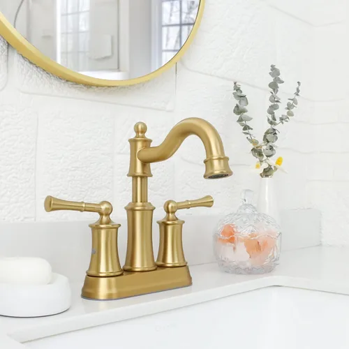 Miniatura 2 de Grifo de baño romano WINKEAR para montaje en cubierta o montaje en pared; instalación con tapón de desagüe emergente con placa cobertora y líneas