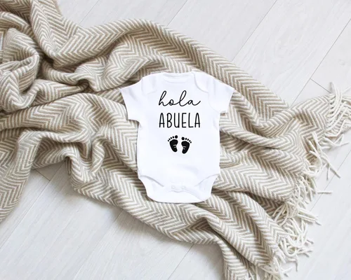 Miniatura 5 de Hola Abuela - Body infantil con anuncio de embarazo para abuela española