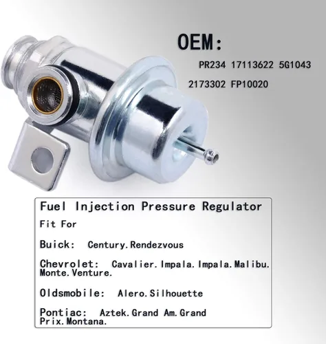 Miniatura 2 de Regulador de presión de inyección de combustible PR234 17113622 Reemplazo compatible con Buick Century Rainier Regal Rendezvous Skylark Cadillac