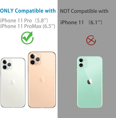 Miniatura 2 de Paquete de 3. Protector de lente de cámara de vidrio templado Dengduoduo para iPhone 11 Pro de 5.8" y iPhone 11 Pro Max de 6.5", Bling Sparkle