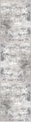 Miniatura 1240 de IOHOUZE Alfombra abstracta lavable de 3 x 12 pies para pasillos, antideslizante para cocina, camino de entrada de lana sintética para interiores