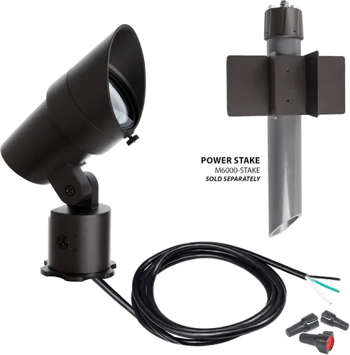 Miniatura 2 de WAC Iluminación de paisaje, LED de voltaje de línea de 120 V, luz de acento de tamaño mediano con ángulo de haz ajustable y control de brillo