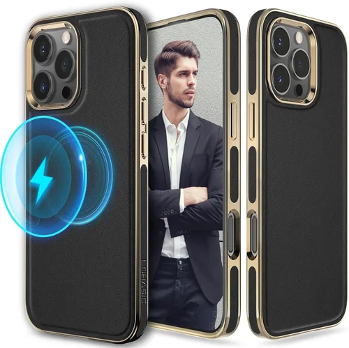 Miniatura 8 de LOHASIC Funda de cuero para iPhone 17 Pro, compatible con MagSafe Professional Business Style Funda protectora de piel sintética de primera calidad