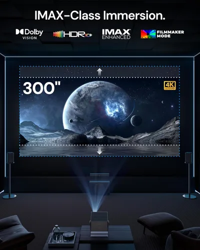 Miniatura 7 de Valerion Proyector Láser VisionMaster Pro 4K — Juegos de 240Hz/4ms, Teatro IMAX Enhanced de 300" con EBL, 3D y Dolby Vision, Multitarea 2× Más
