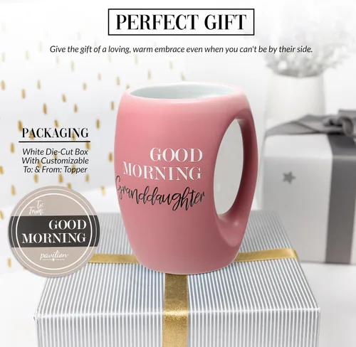 Miniatura 3 de Pavilion Gift Company - Good Morning Granddaughter - Taza de café rosa de 16 onzas, regalo de la abuela, abuelo, abuelos, regalo de larga distancia