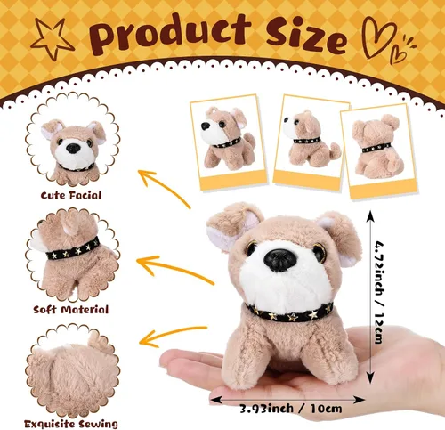 Miniatura 3 de Aoriher 36 piezas de mini perros de peluche a granel, animales de peluche pequeños, varios lindos y suaves, para ella, cachorros, regalos de fiesta