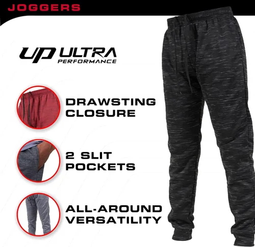 Miniatura 5 de Ultra Performance 3 Pack Mens Joggers Mens Athletic Sweatpants with Pockets for Men, Small - 3X
