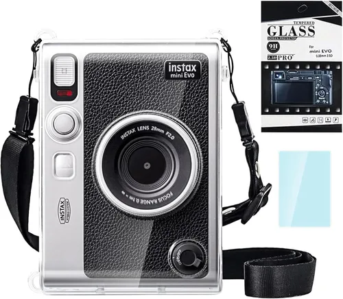 Miniatura 12 de CAIYOULE Mini EVO Funda, Funda protectora para cámara híbrida digital instantánea Fujifilm Instax Mini EVO, accesorios Mini EVO con bolsa de piel