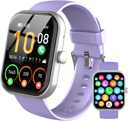 Reloj inteligente para hombres y mujeres, 1.96 pulgadas, reloj para correr (respuesta/hacer llamadas), IP68 impermeable, podómetro, monitor de
