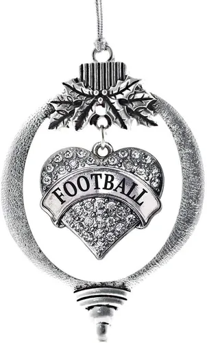 Miniatura 171 de Inspired Silver Adornos festivos de dije de corazón pave de plata con circonitas cúbicas