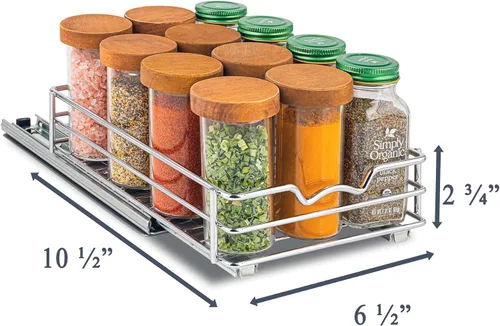 Miniatura 3 de Organizador de gabinete extraíble para especias, latas, resistente con garantía limitada de por vida, estante extraíble para especias para latas