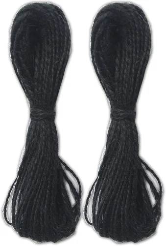 Miniatura 9 de LWR CRAFTS Cordón de yute de 0.059 in, natural, 45 pies cada uno (paquete de 2, 90 pies en total) - Cordel para manualidades para envoltura